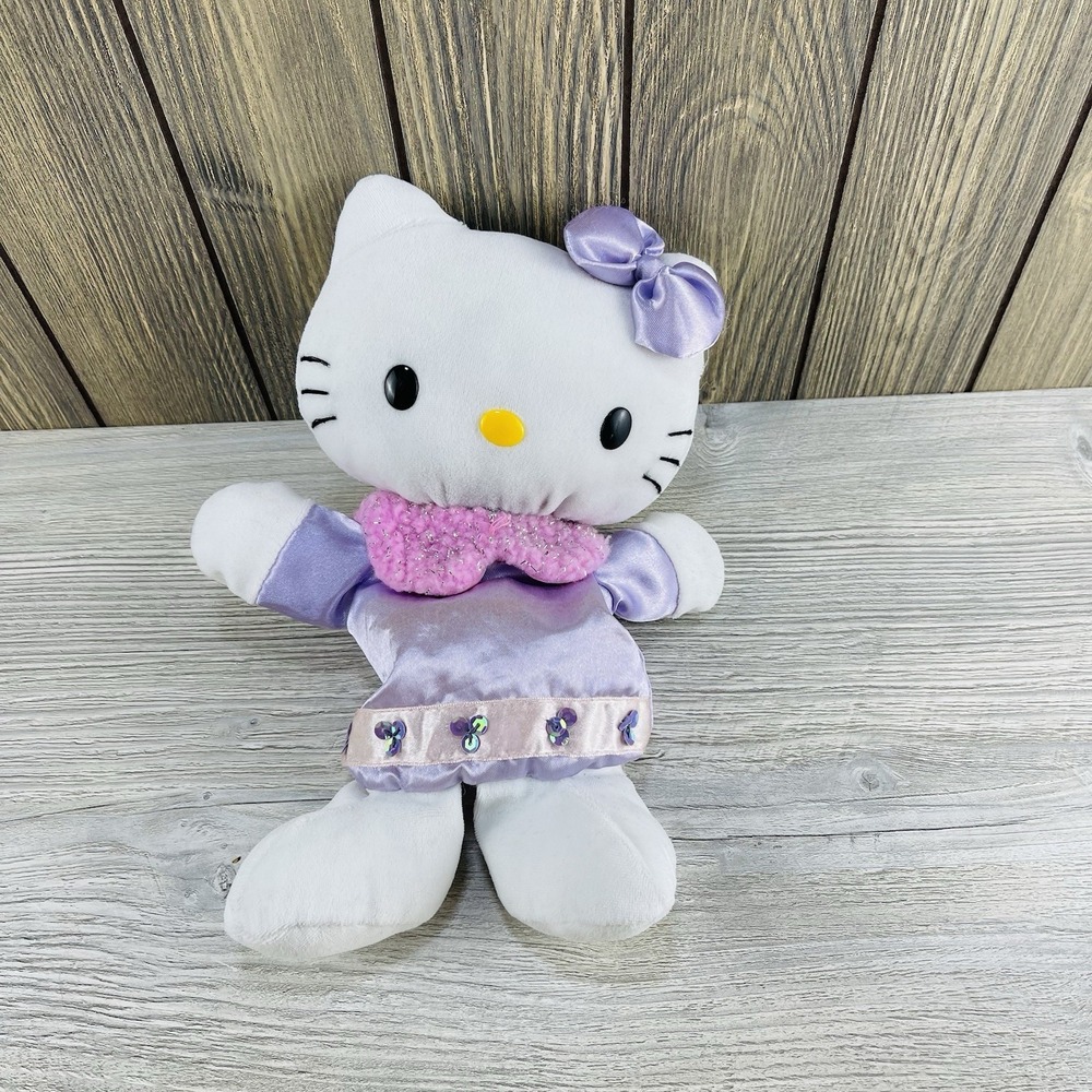 Hello Kitty Hand Puppet 11" Plush Vintage  Sanrio Stuffed Animal